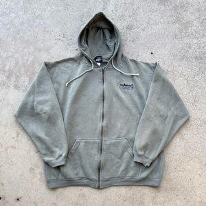 Vintage RedSand Surf Embroidered Full Zip Olive Green Hoodie